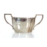 An early 20th century silver two handled sugar bowl, maker JB&Co. Ltd., Sheffield 1929, h. 7 cm, 5.2