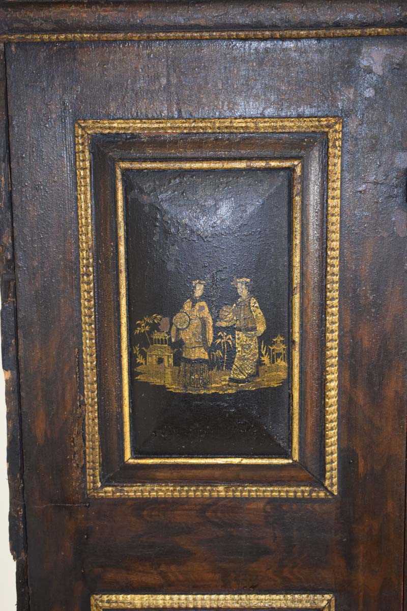 A chest-on-stand in the 17th century manner incorporating later elements, the pair of doors with - Image 5 of 30
