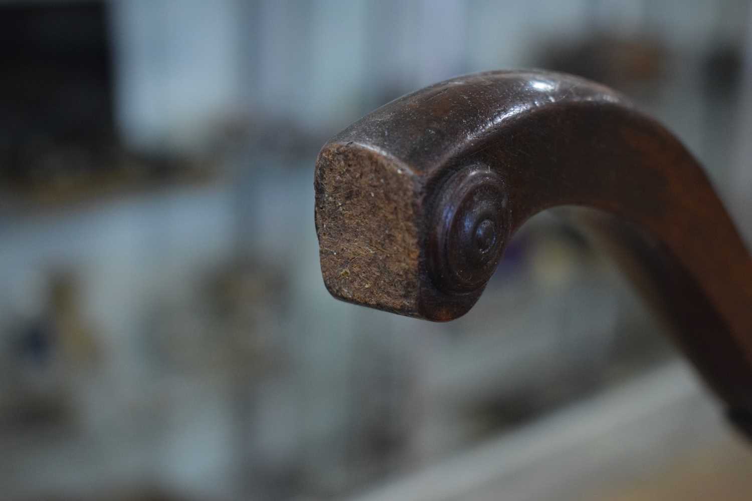 A 19th century mahogany wine table, the circular surface on a turned column and tripod legs, di. - Image 6 of 9