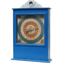 A 1930's one penny 'Fortune Teller', the dial within a blue cast metal case, h. 53 cm, together with