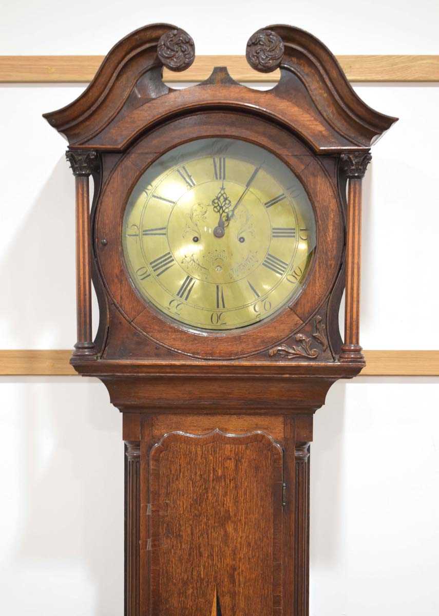 James Ashton, Tideswell (Derbyshire): an 18th century longcase clock, the brass circular movement - Image 2 of 2