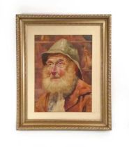 Walter Schroder (exh.1885-1932), A study of a bearded gentleman, signed, watercolour 39.5 x 29 cm