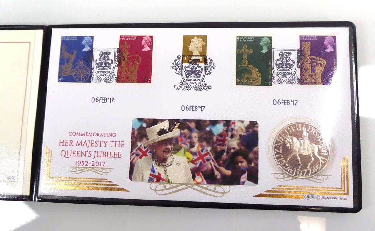 Three Harrington & Byrne first day crown covers commemorating the Royal Family, each containing a - Image 2 of 4