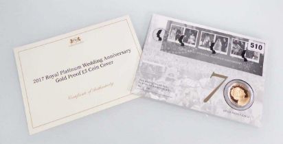 A Harrington & Byrne first day coin cover commemorating The Royal Wedding Platinum Anniversary