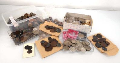 A group of 18th century and later British and foreign coinage including Egyptian examples, cartwheel
