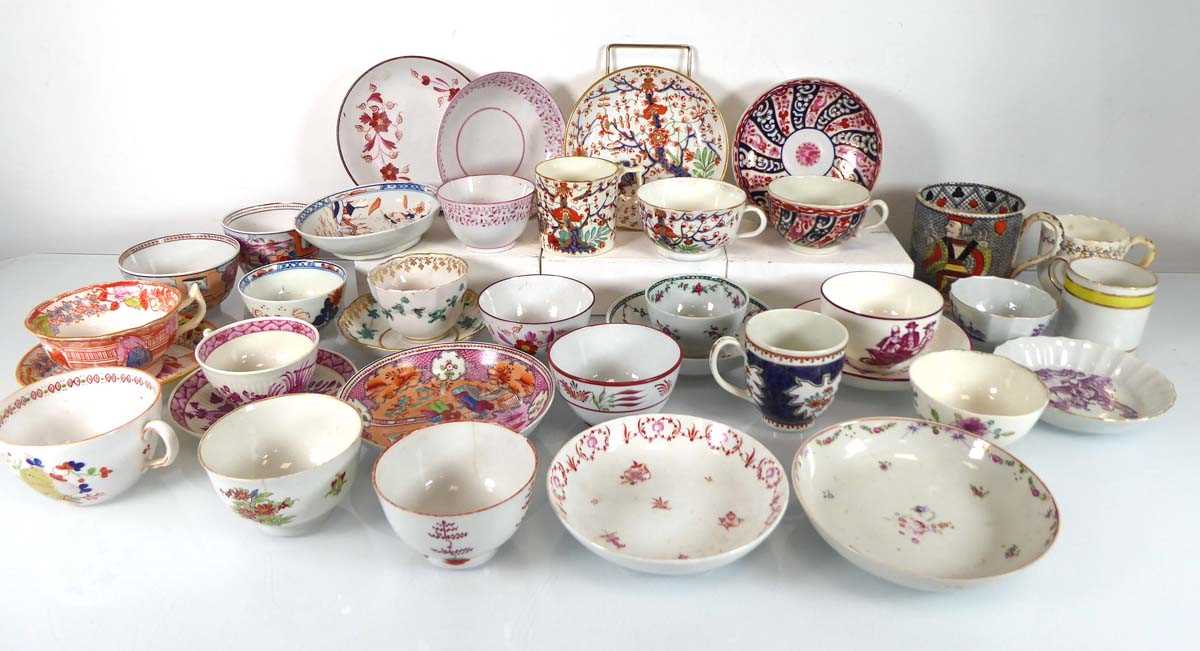 A group of 19th century and later porcelain and ceramics including an Oriental style trio, New