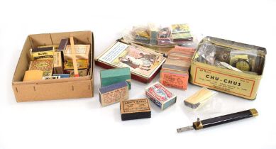 A small group of novelty matchboxes, tins and other collectables (Qty)