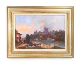 William Davies (b. 1928), 'Windsor, September Light', signed, oil on canvas, 34.5 x 39.5 cm Framed