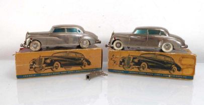 Two Prameta clockwork Mercedes-Benz 300 models, both boxed (2) Playworn