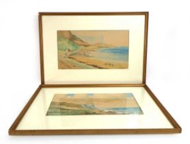 Roland Hill (20th cetury) 'Murlough Bay, Co. Antrim', signed and dated 1937, watercolour, 19.5 x