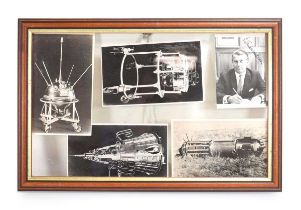 A photograph of Wernher von Braun, signed in the image with RSC Nospar copyright stamp to the