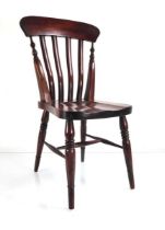 A miniature apprentice piece modelled as a slat-back dining chair, h. 47 cm