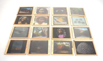 A set of twenty-nine magic lantern slides photographed by 'Baker, Honolulu' depicting Hawaiian and