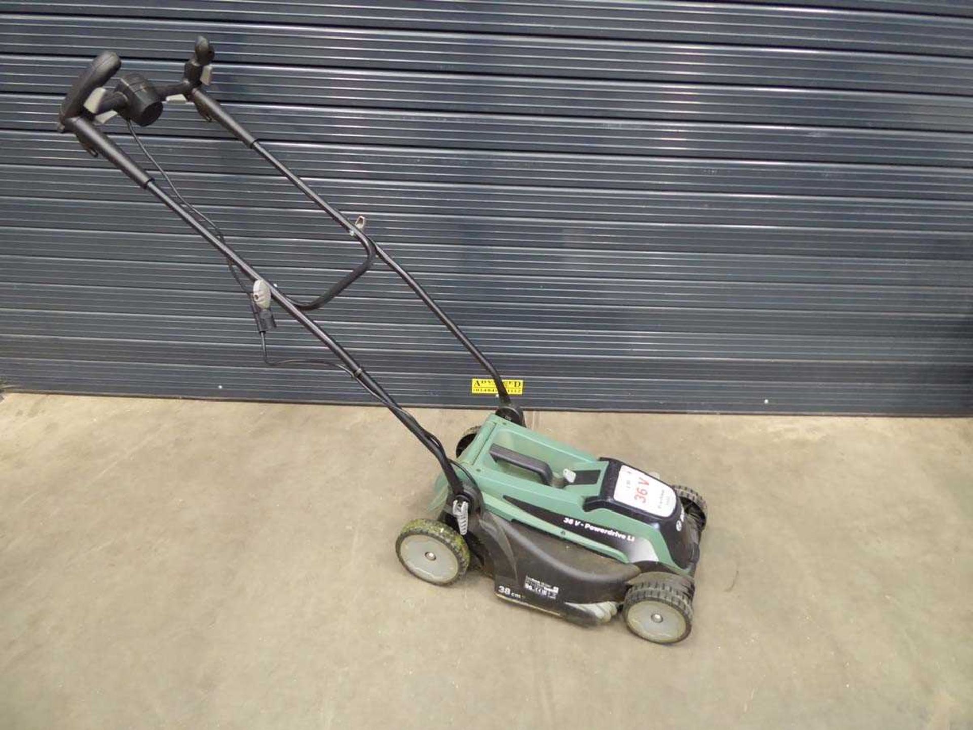 +VAT Bosch battery powered mower, no battery, charger, or grass box