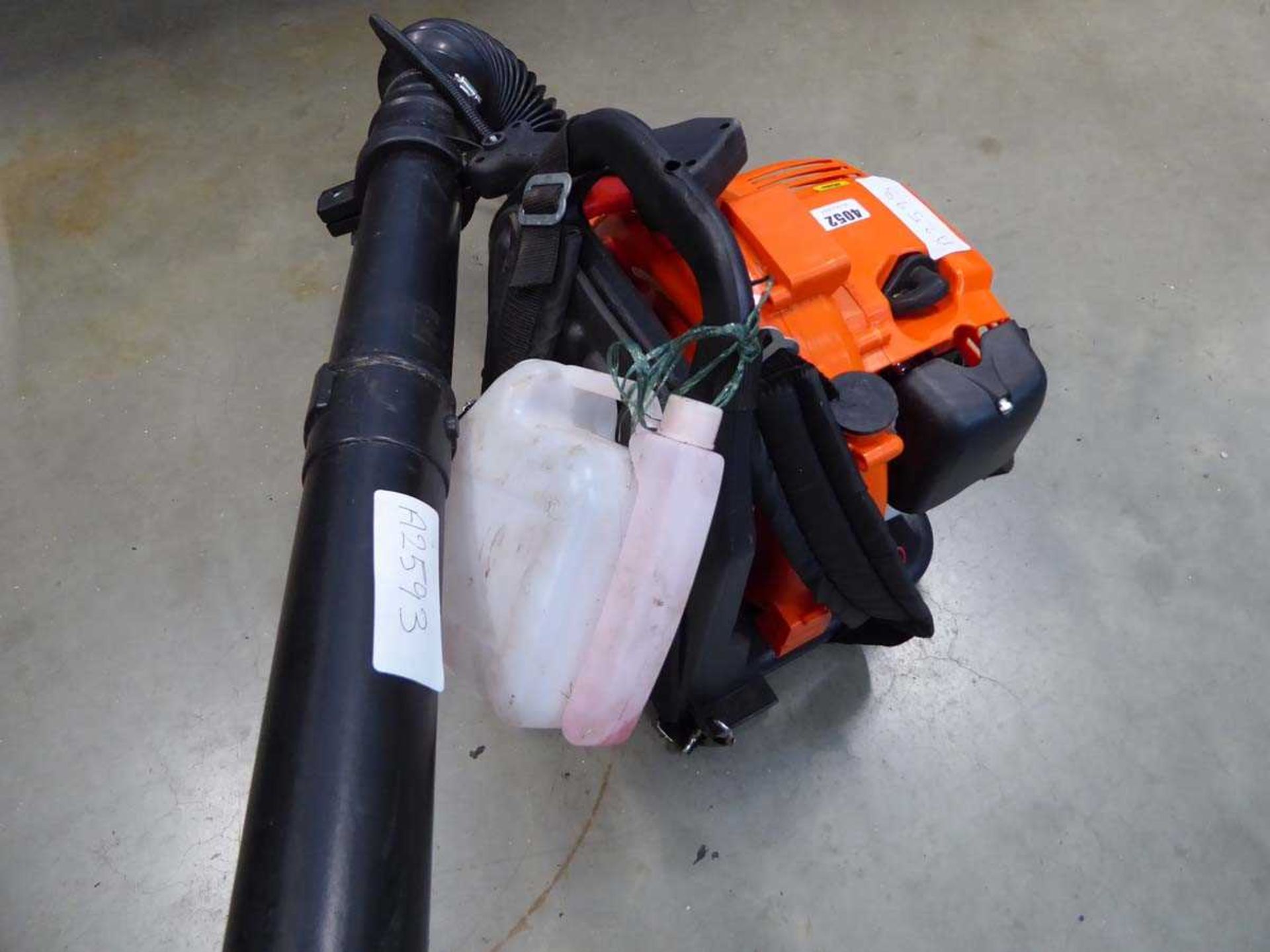 Orange petrol powered leaf blower - Image 3 of 3