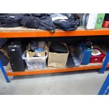 Large underbay containing step up stools, receivers, brushes, drill bits, fixings, large woodworking