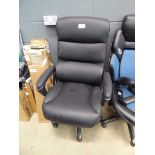 +VAT Black high back executive style swivel armchair