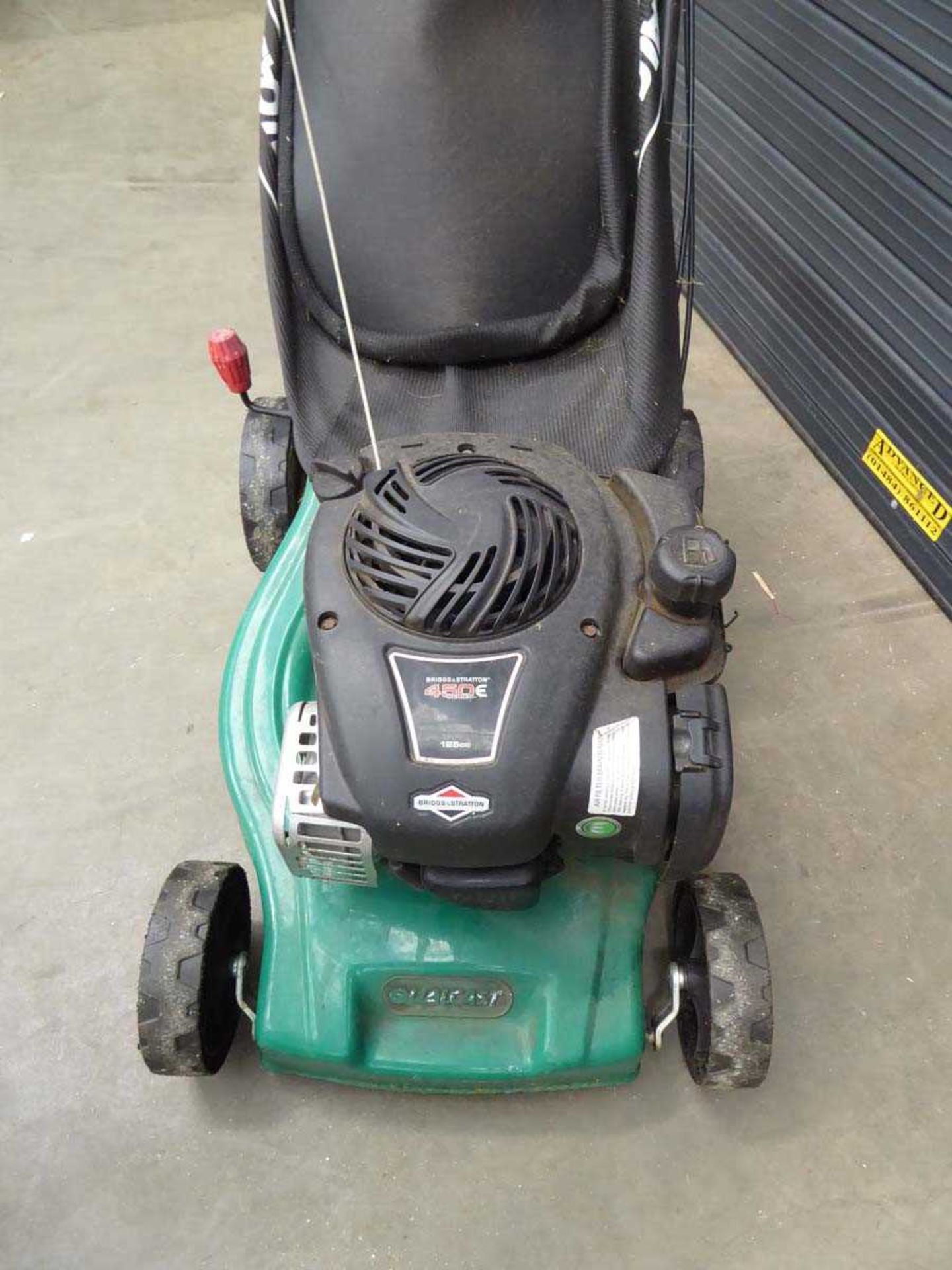 Qualcast petrol powered rotary mower with grass box - Image 2 of 2