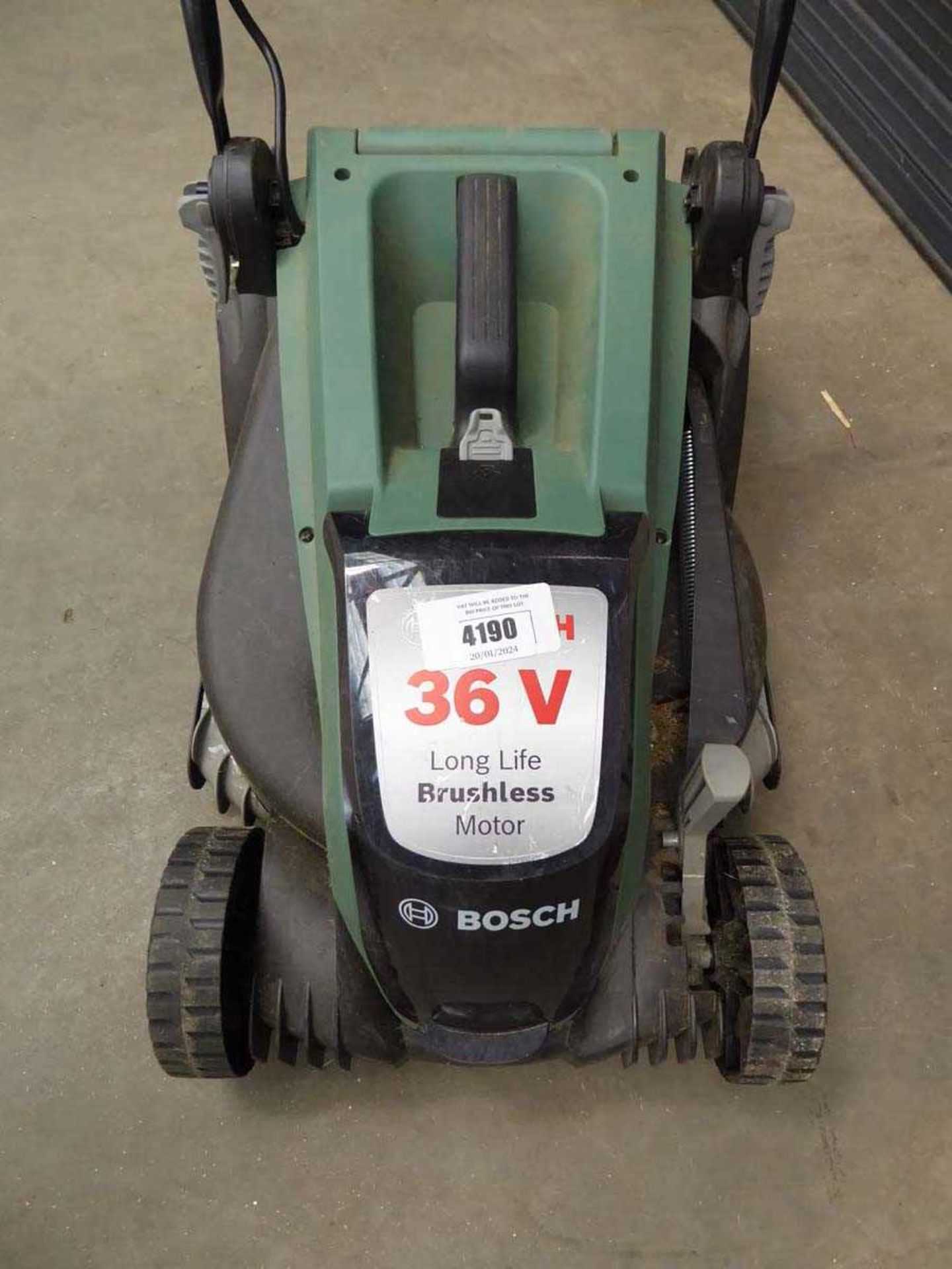 +VAT Bosch battery powered mower, no battery, charger, or grass box - Image 2 of 2