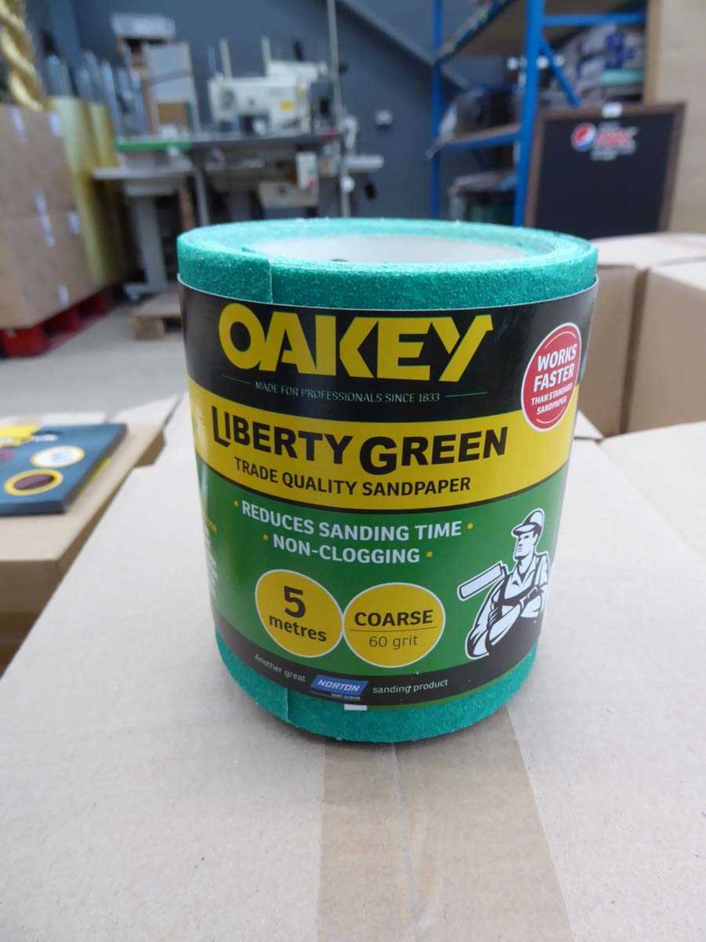 +VAT Box of 115mm x 5m green 60 grit sanding rolls - Image 2 of 2