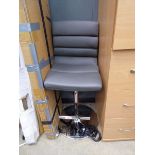 +VAT Grey chrome base bar stool