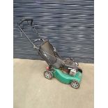 Qualcast petrol powered rotary mower with grass box