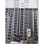 Double section aluminium ladder