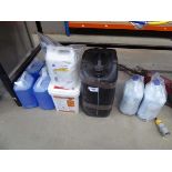 +VAT Qty of chemicals including screen wash, multi purpose cleaner, anti freeze, machine oil, etc