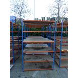 +VAT Four blue and orange metal racks