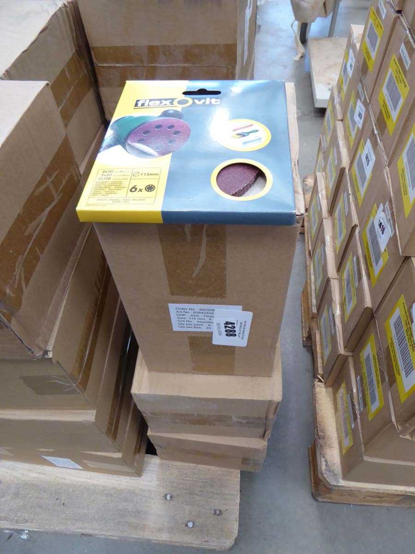 +VAT 2 1/2 boxes of Flexovit 115mm assorted grit sanding discs