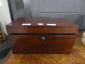 Mahogany tea caddy with mixing bowl