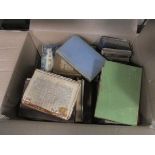 Box containing quantity of reference books and novels incl. British authors, Birmingham Post