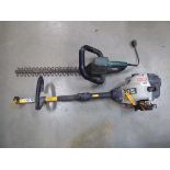 Ryobi petrol powered head unit, no attachments, and a Bosch electric hedge cutter