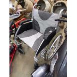 Grey fold up wheelchair