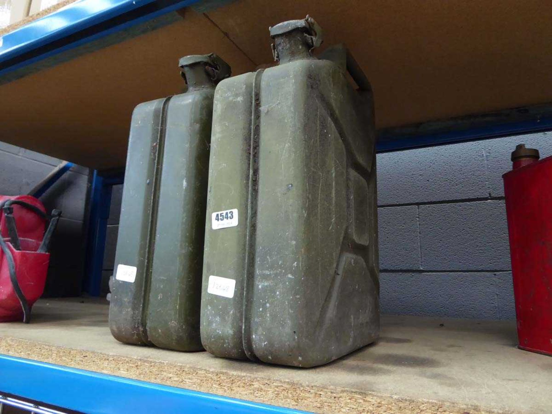 2 x green jerry cans