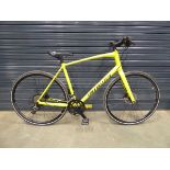Fluorescent yellow specialised city bike