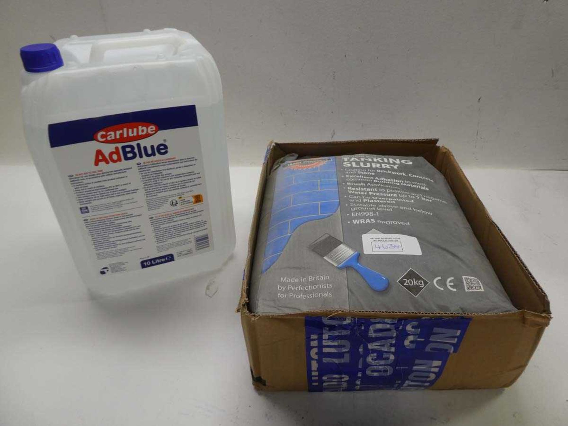 +VAT 20kg bag of Tanking slurry and 10L Carlube AdBlue