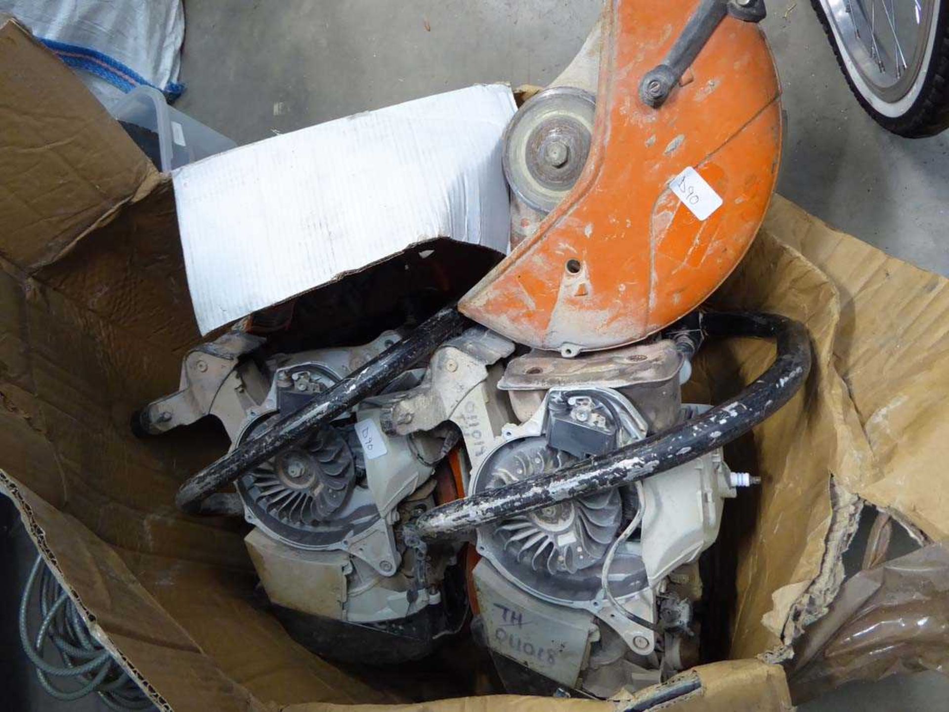 Box containing Stihl petrol powered disc cutter parts - Image 2 of 2