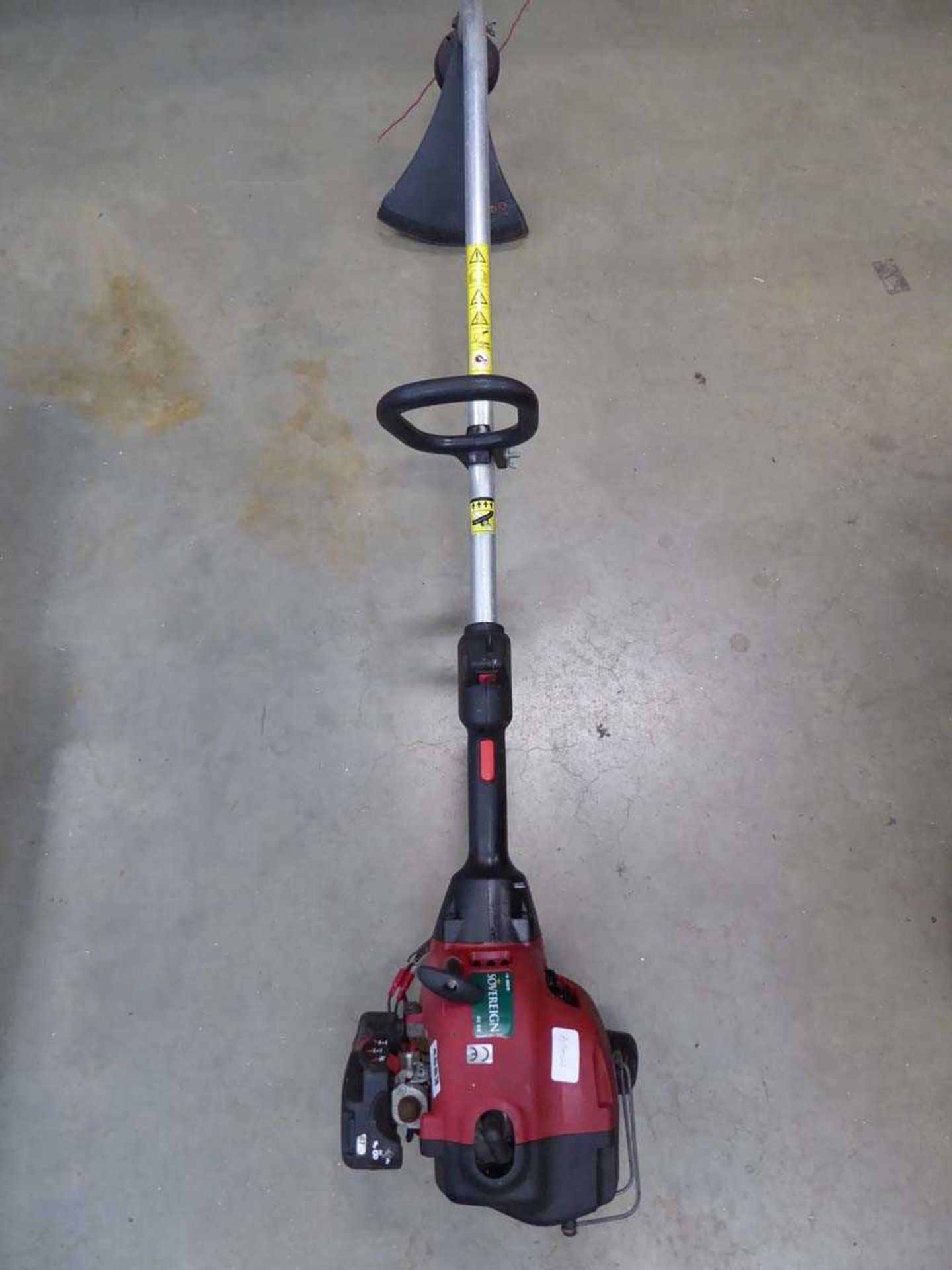 Sovereign red petrol powered bench shaft strimmer