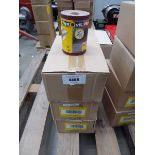 Box containing 10 rolls of green 115mm x 5m 60 grit sandpaper