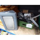 +VAT Box of assorted lights and grey wall light