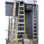 +VAT Large yellow and silver electricians style step ladder