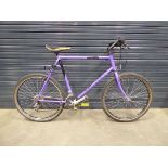 Purple Raleigh mountain bike