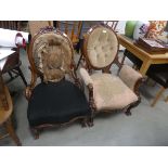 Matching pair of his and hers chairs (for restoration)