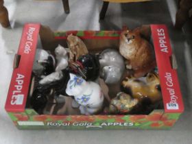 Quantity of Beswick and other cats, plus a dray horse and collie dog