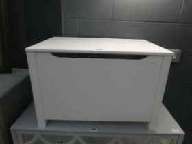 White painted bathroom box