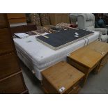 4ft6in electric bed base with mattress and headboard