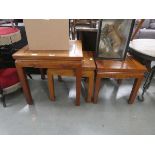 Chinese inspired lamp table plus a matching associated pair