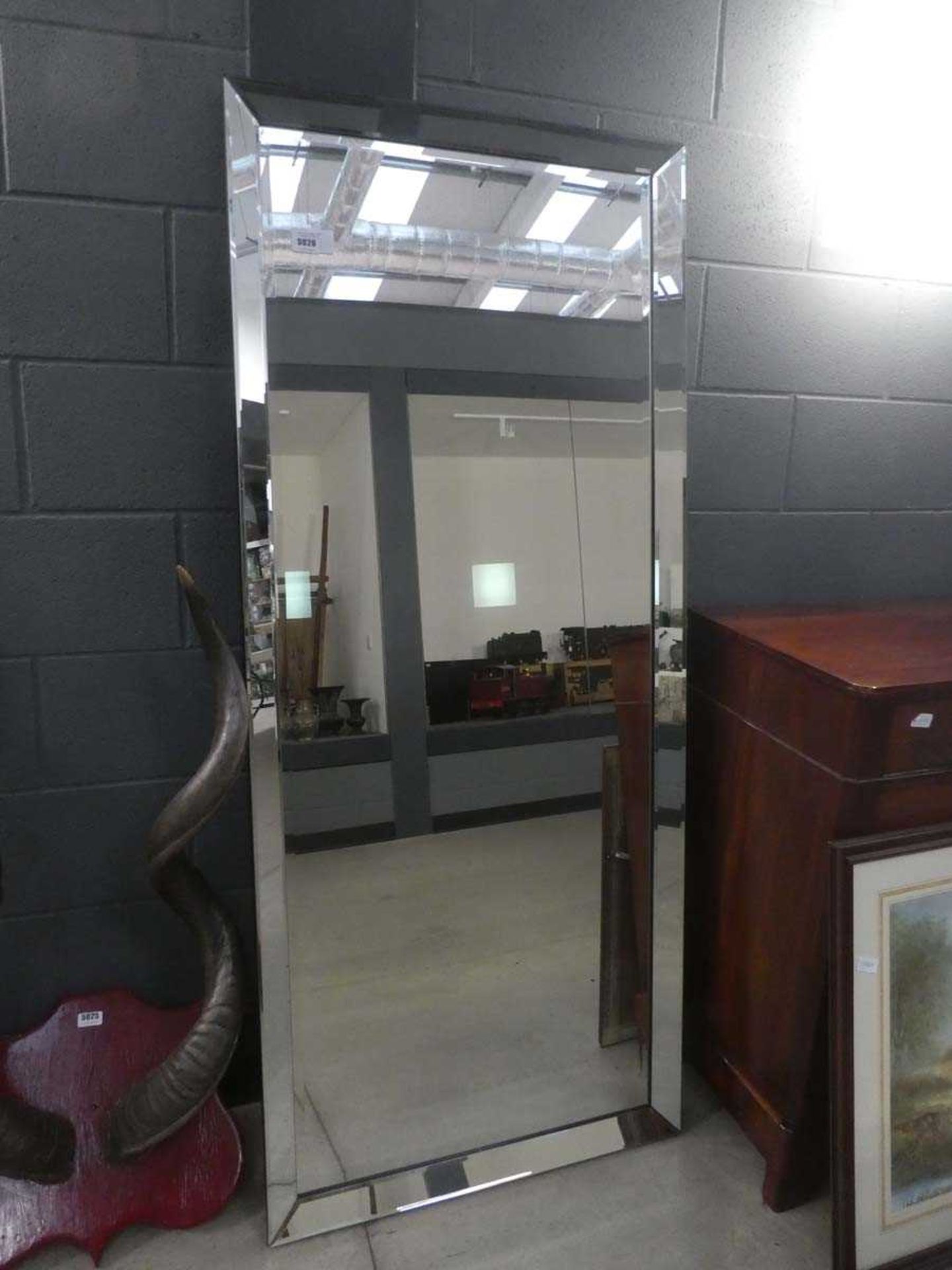 +VAT Rectangular bevelled mirror