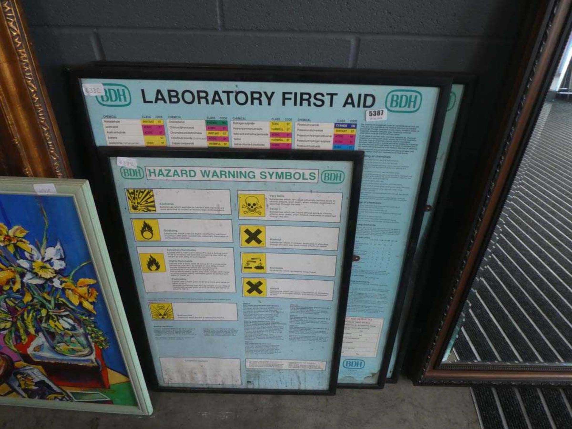 +VAT 3 x laboratory first aid and warning signs